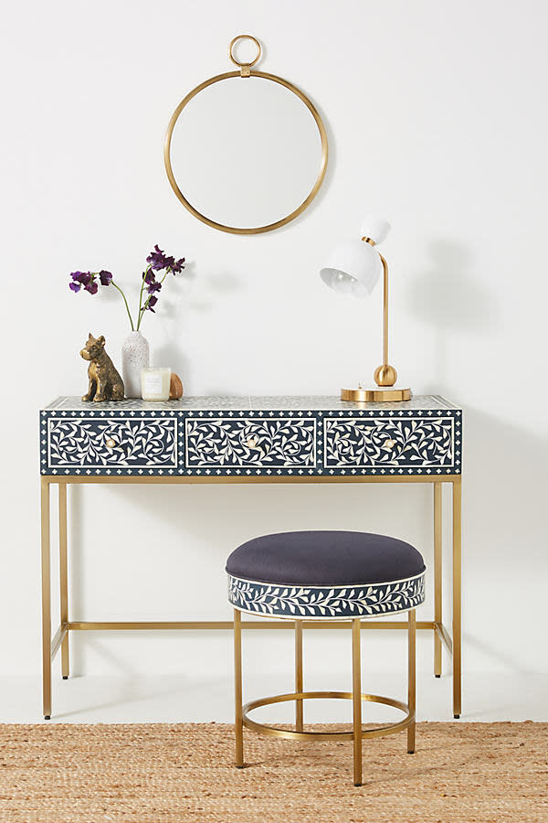 <p><a href="https://clicks.trx-hub.com/xid/hearstcorp_9eb67_clg?q=https%3A%2F%2Fwww.anthropologie.com%2Fanthroliving%2Fshop%2Fscroll-vine-inlay-vanity-table%3Fcolor%3D041%26size%3DALL&p=https%3A%2F%2Fwww.countryliving.com%2Fhome-design%2Fdecorating-ideas%2Fg44785354%2Fbest-makeup-vanity%2F&utmSource=yahoo-us&utmCampaign=55&utmMedium=syn" rel="nofollow noopener" target="_blank" data-ylk="slk:Shop Now;elm:context_link;itc:0;sec:content-canvas" class="link ">Shop Now</a></p><p>Scroll Vine Inlay Vanity Table </p><p>anthropologie.com</p><p>$1498.00</p>