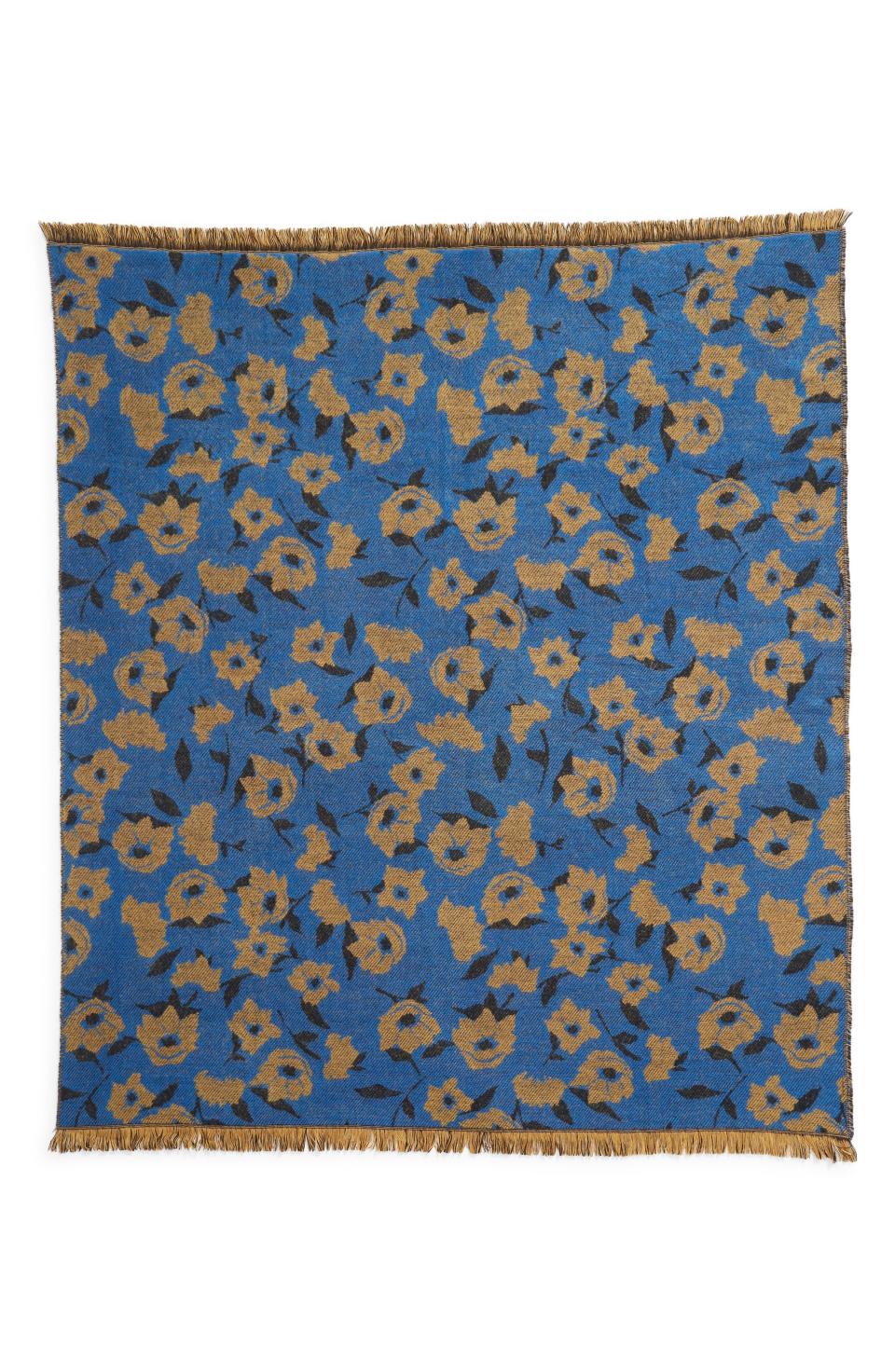 7) Cristina Martinez Floral Bloom Throw Blanket