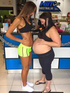 Chontel Duncan during her first pregnancy