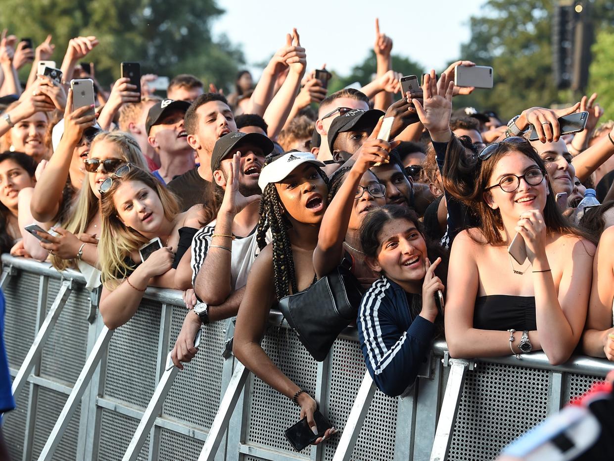 Festival-goers at Wireless in 2018 (Getty Images)