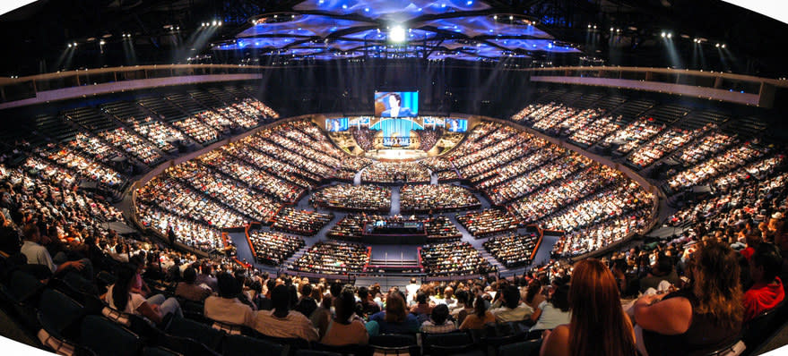 A mega-church in Houston, Texas.