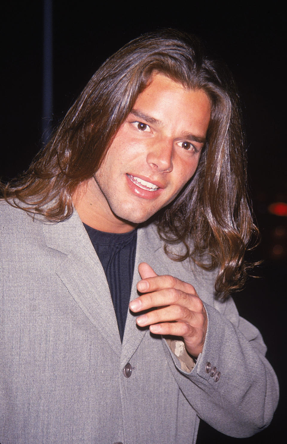 Ricky Martin with long hair in 1994.