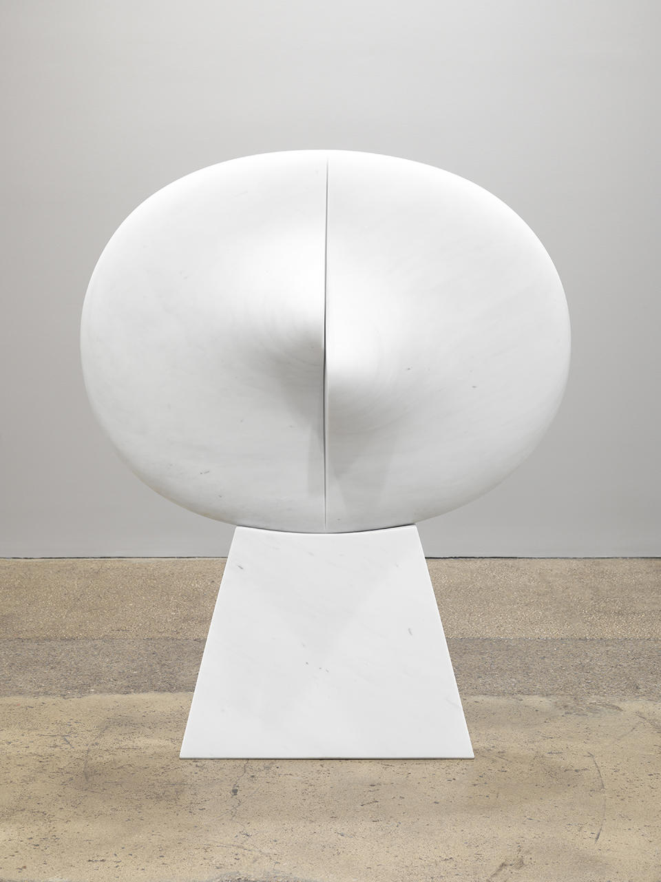Zilia Sánchez; <em>Lunar Blanco</em>, 2019, conceived 2000; Marble; 58.5 x 48.75 x 19.75 in; © Zilia Sánchez; Courtesy of the artist and Galerie Lelong & Co., New York.