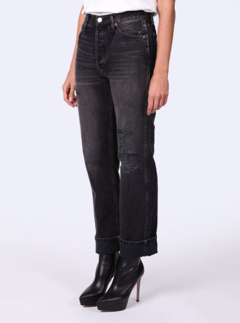 11) High-Rise Loose Jeans Worn Black