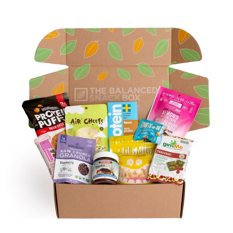 <p><a href="https://us.thebalancedcompanyinc.com/subscribe/4073603963_the-balanced-snack-box-keto-friendly?sscid=41k7_14yn88" rel="nofollow noopener" target="_blank" data-ylk="slk:Shop Now;elm:context_link;itc:0;sec:content-canvas" class="link rapid-noclick-resp">Shop Now</a></p><p>The Balanced Snack Box's Keto-Friendly Subscription</p><p>thebalancedcompanyinc.com</p>