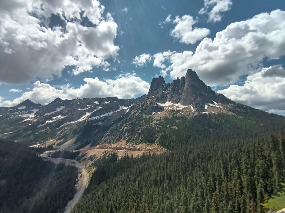 Andrew Dompeling of Stockton used a Revvi 6 Pro cellphone to photograph mountains along Washington pass near Mazama, Washington.