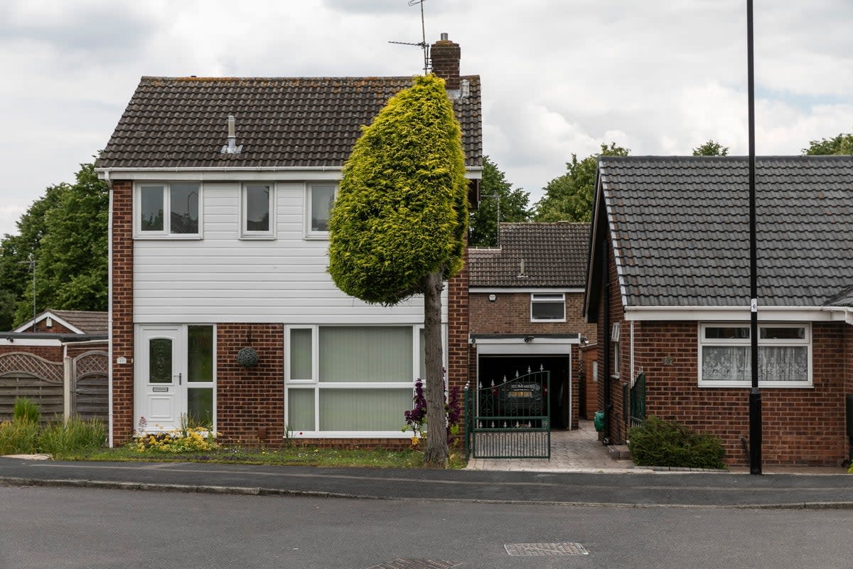 Neighbours who split their tree in three two years ago are still no speaking due to the initial row, pictured in Waterthorpe, Sheffield (Lee McLean/SWNS)