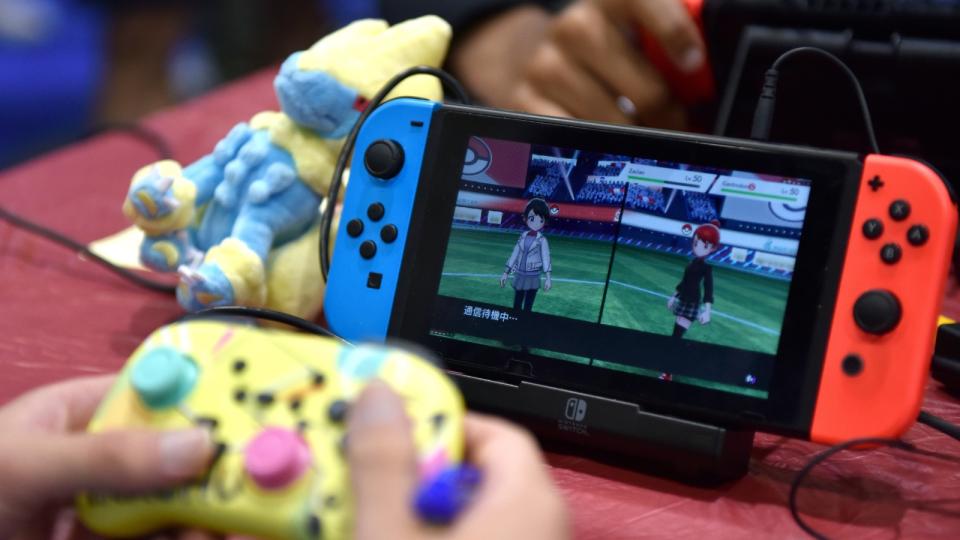 Contestants are playing Pokemon on Nintendo Switch.  (Getty Images)