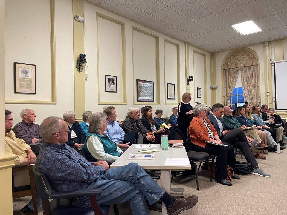 Neighbors on Pickpocket and Kingston Road spoke out against RiverWoods plans for a new health center at Tuesday's Zoning Board meeting.