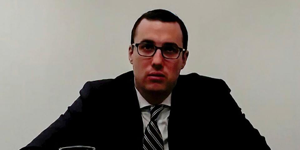 Nick Luna, former White House aid and assistant to Donald trump, in a video deposition.