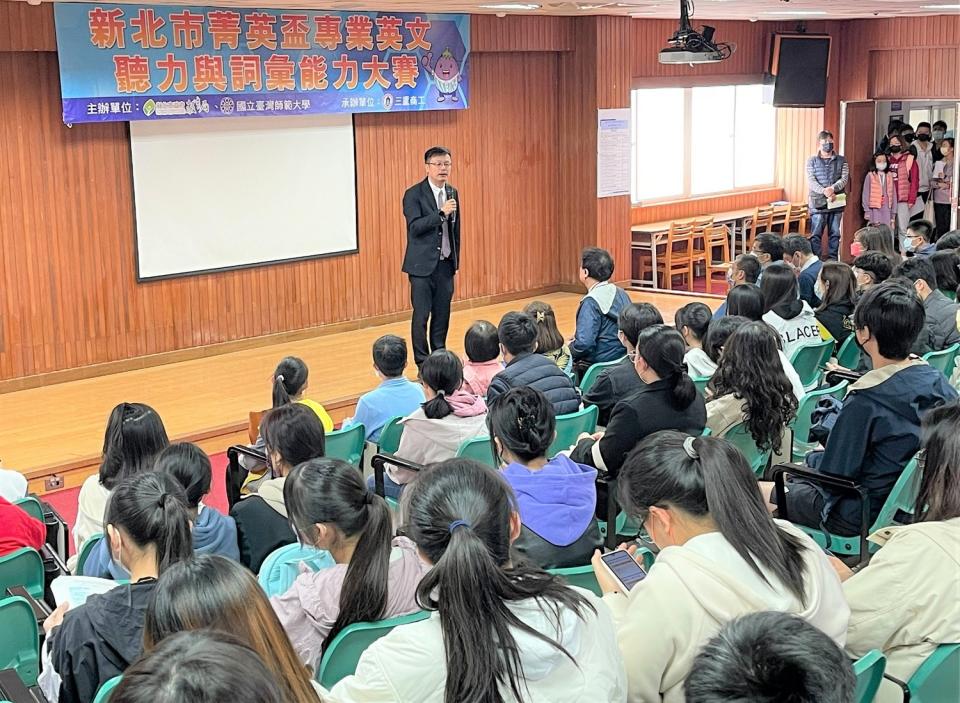 教育局長張明文表示，祝福參賽師生都能有佳績。   圖：新北市教育局提供