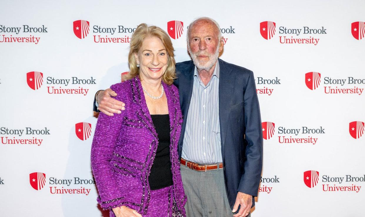 Jim Simons and his wife, Marilyn Hawrys Simons, made a historic gift to Stony Brook University in 2023. <a href="https://www.gettyimages.com/detail/news-photo/mathematician-jim-simons-attends-the-23rd-annual-stars-of-news-photo/1391332846?adppopup=true" rel="nofollow noopener" target="_blank" data-ylk="slk:Roy Rochlin/Getty Images;elm:context_link;itc:0;sec:content-canvas" class="link ">Roy Rochlin/Getty Images</a>