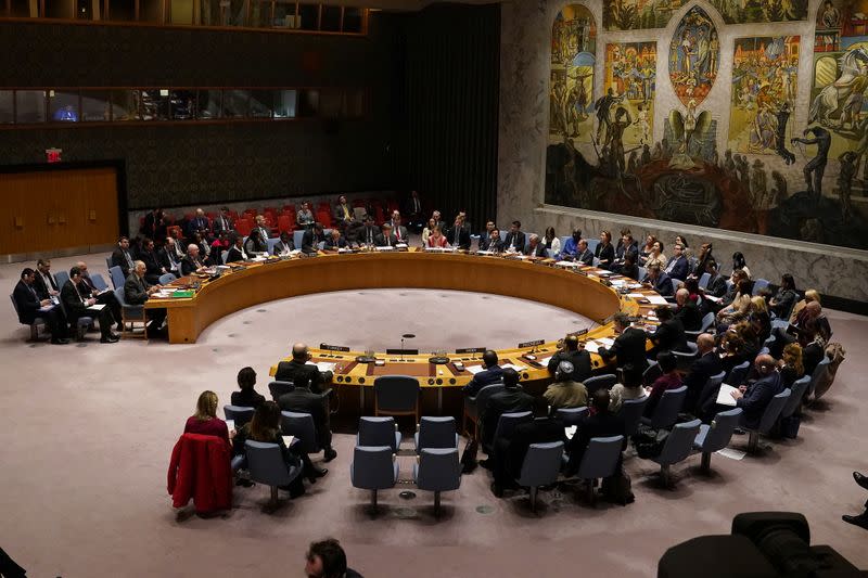 UN Security Council meets about situation in Syria at UN Headquarters in New York City