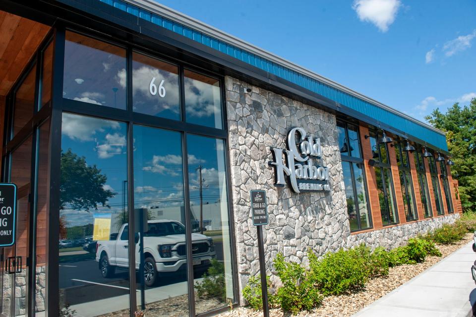 The front entrance of the new Cold Harbor Brewing Co. on Otis Street in Westborough, Aug. 2, 2023.