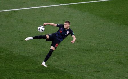 Soccer Football - World Cup - Group D - Argentina vs Croatia - Nizhny Novgorod Stadium, Nizhny Novgorod, Russia - June 21, 2018 Croatia's Ante Rebic scores their first goal REUTERS/Carlos Barria