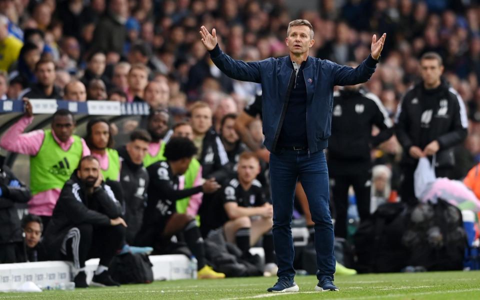 Jesse Marsch, Manager of Leeds United looks dejected during the Premier League match between Leeds United and Fulham FC at Elland Road on October 23, 2022 - Stu Forster/Getty Images