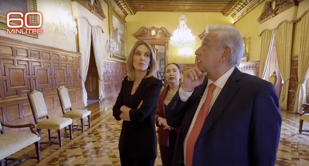 Entrevista a Andrés Manuel López Obrador (AMLO) en el programa 60 Minutes de la cadena CBS de estados Unidos | Foto: Captura de video vía Youtube