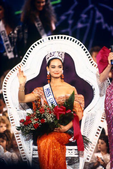 <p>Lupita Jones was the first woman to win the crown for Mexico. </p>