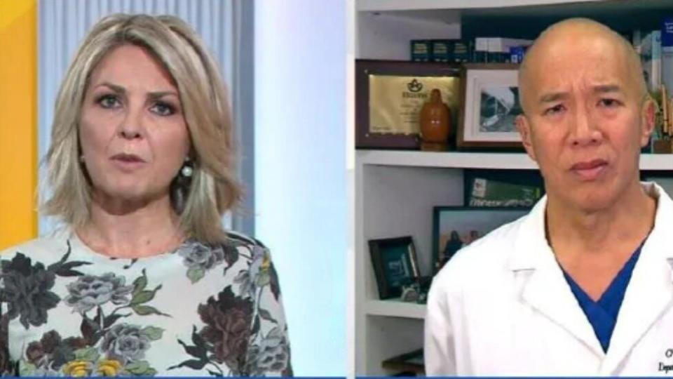 Georgie Gardner and Charlie Teo have engaged in an awkward war of words on Wednesday's episode of Today. Photo: Channel Nine 