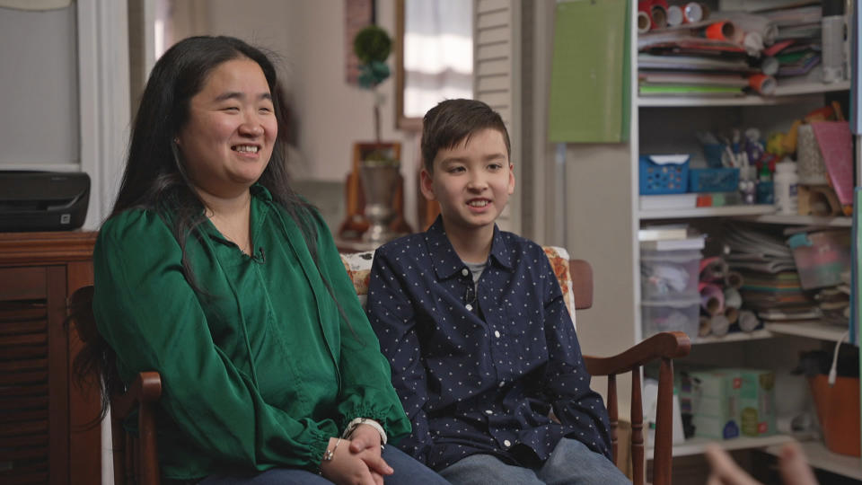 Delaware mom Sarah Luoma and her son, Chase. (NBC News)