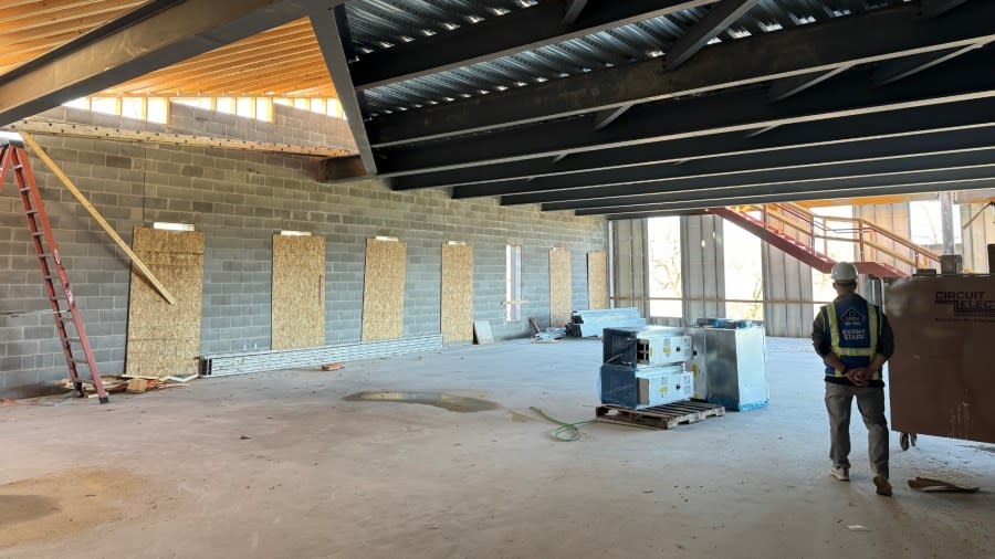 Renovations at LMCU Ballpark on March 29, 2024.