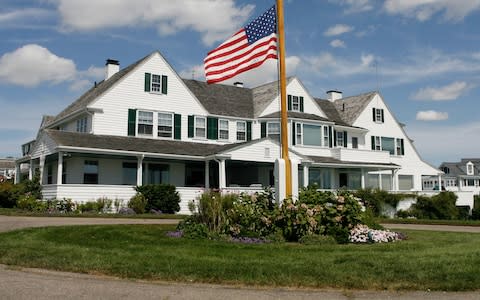 The main home in the Kennedy family compound in Hyannis Port - Credit: AP