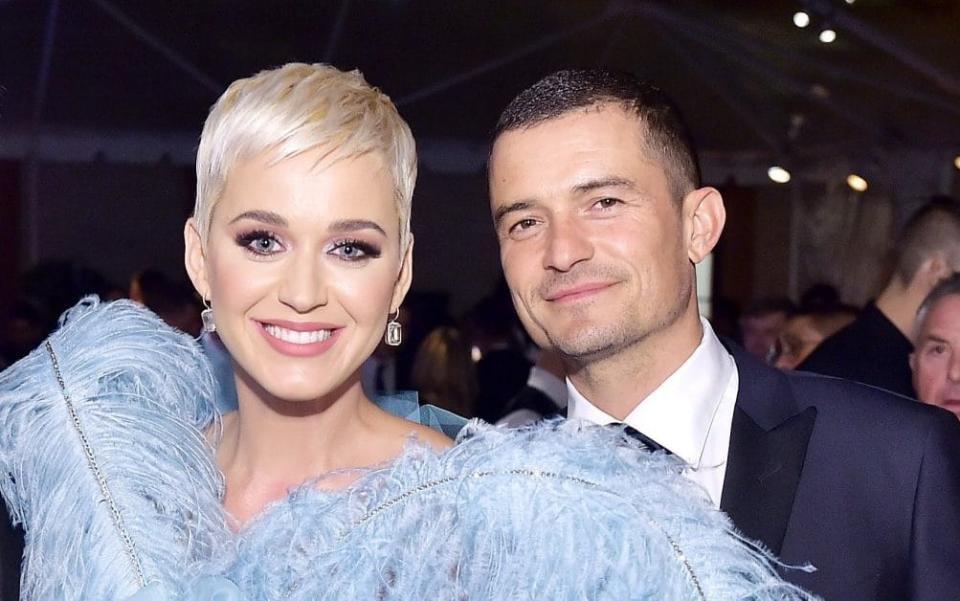 Katy Perry and Orlando Bloom attend the AmFar Gala together  - 2018 Stefanie Keenan