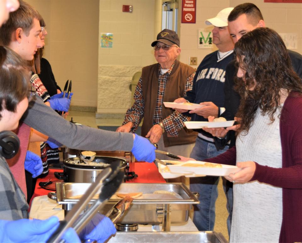West Holmes students served grateful veterans breakfast at the Veterans Day ceremony held Friday at West Holmes.