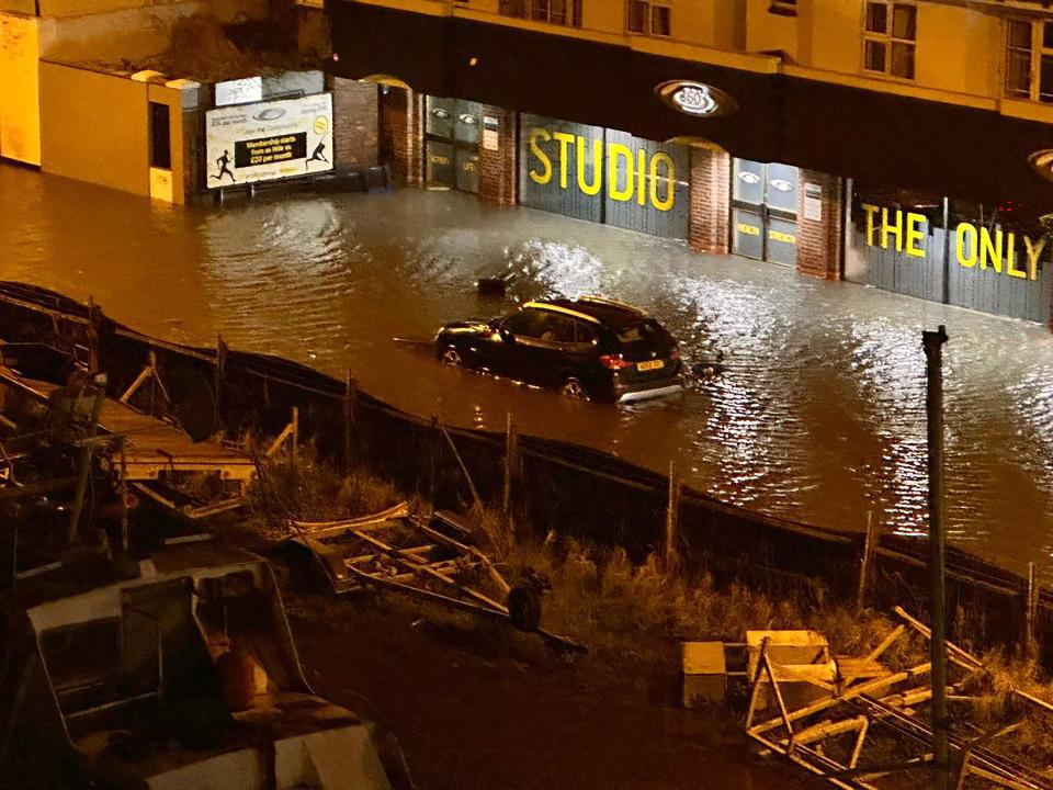 flooding in Shoreham-by-Sea in West Sussex (Gareth Theobald/PA Wire)