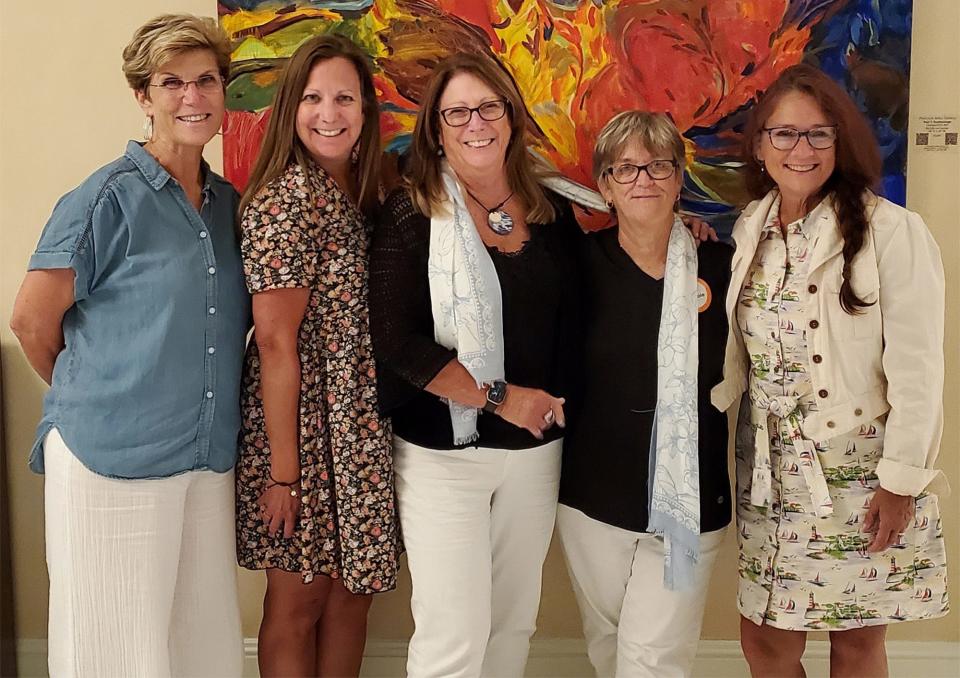 The Northeast Florida behavioral health CEOs who founded the Talkable Communities youth mental health initiative: From left, Candace Hodgkins of Gateway-Steps to Recover, Laureen Pagel of Starting Point Behavioral Healthcare, Patti Greenough of EPIC Behavioral Healthcare, Irene Toto of Clay Behavioral Health Center and Theresa Rulien of Child Guidance Center.