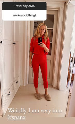 <p>Gwyneth Paltrow/Instagram</p> Gwyneth Paltrow wears Spanx in an Instagram Story