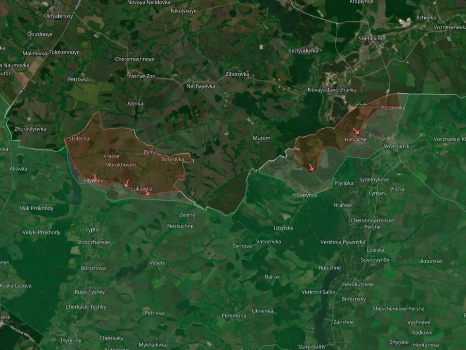 Russian forces have occupied around 45 square miles of Ukrainian territory in the northeast over the past four days, according to Ukrainian war tracker DeepState (DeepState)