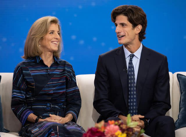 <p>Nathan Congleton/NBC via Getty </p> Caroline Kennedy and Jack Schlossberg in 2023