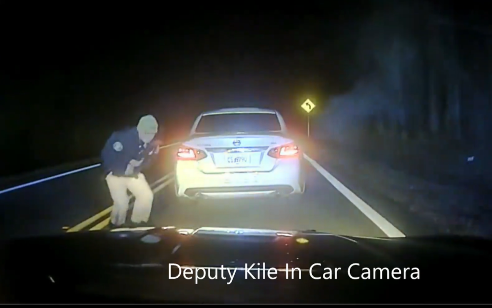 The moment a Georgia deputy was shot in the chest was caught on body and dash cam video, and it shows the motorist disguised the weapon by wrapping it in a towel.