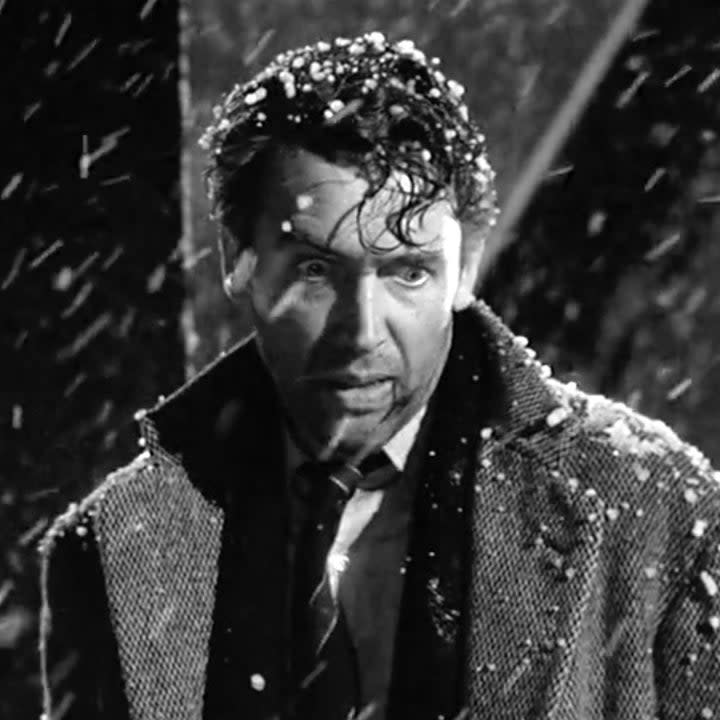 <div><p>"George Bailey never escaped Bedford Falls. A string of incredible circumstances always prevented him from taking the train out of town (death of his father, the career of his brother, near-bankruptcy of the bank, etc.). I think this is simply because George was never supposed to get out. The station led to nowhere, and a few kilometers down the road, a very large, sky-colored wall showed the end of a mega-studio.</p><p>"<b>My theory is that George was the unwilling star of a reality show, surrounded by actors who played his family, his friends, his colleagues, his wife, everyone.</b> Possibly, the whole thing started after that traumatic accident in the icy water. George may have lost all previous memories of his childhood and was in the ideal blank state to reinvent a staged life to make believe he saved his brother (who didn't exist). </p><p>"This theory rationalizes all of the fantastical elements of the story. The alternate life was not an illusion created by Clarence the angel, but a restaging in real time. While George was away from the city center with Clarence, an army of decorators quickly designed 'Pottersville,' and new roles were temporarily assigned to the regular cast of players.</p><p>"The entire film is like a very special episode that recalls the key moments of George's life, narrated by media executives who observe 'Bedford Falls' from above (so that their voices come from stars in the fake night sky). The alternate life section is certainly the boldest attempt to manipulate George."</p><p>—<a href="https://www.reddit.com/r/FanTheories/comments/pl3q7o/its_a_wonderful_life_is_a_vintage_truman_show/" rel="nofollow noopener" target="_blank" data-ylk="slk:u/Dorialexandre;elm:context_link;itc:0;sec:content-canvas" class="link ">u/Dorialexandre</a></p></div><span> RKO Radio Pictures, Paramount Pictures</span>