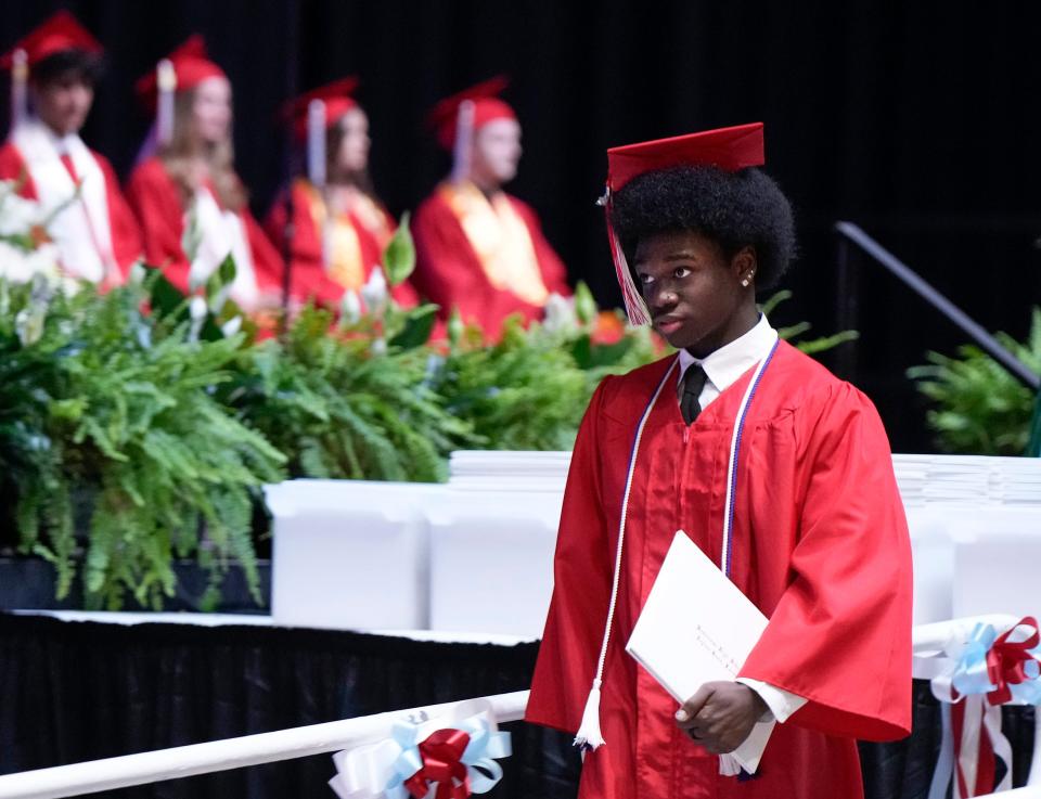 Seabreeze High School commencement exercises at the Ocean Center in Daytona Beach, Friday, May 24, 2024.