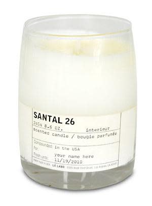 Le Labo's Santal 26 candles