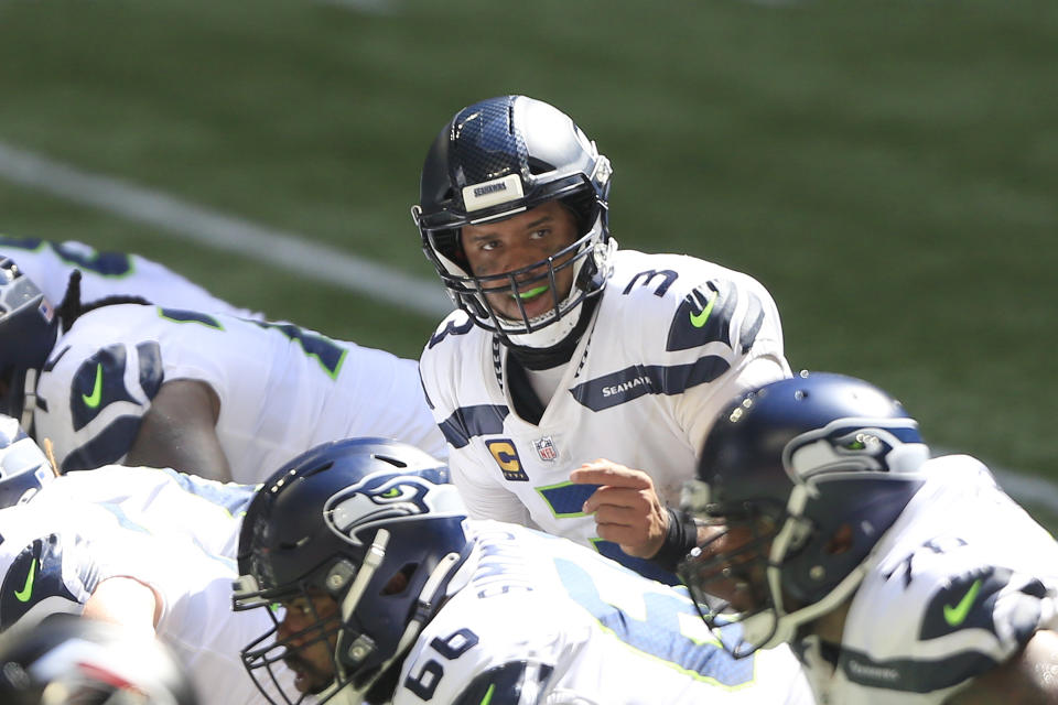 Russell Wilson (3) of the Seattle Seahawks 