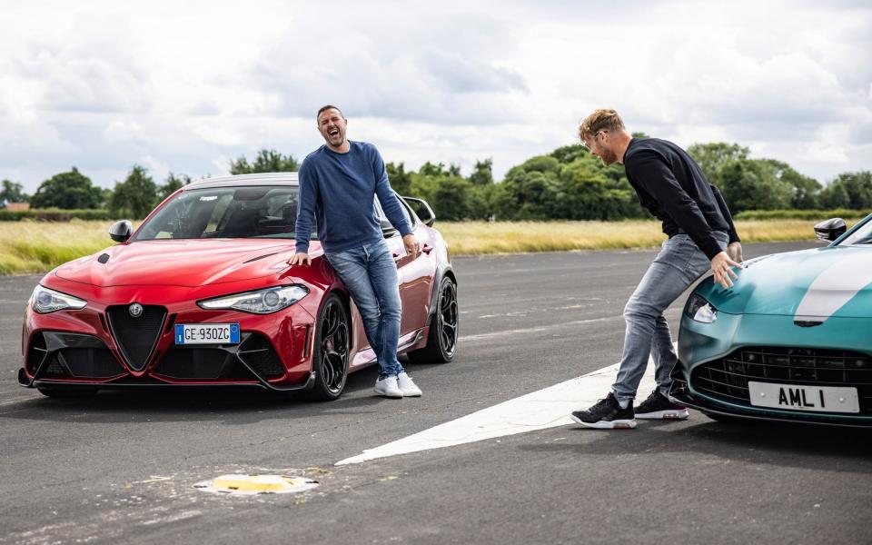 McGuinness with former England cricketer Freddie Flintoff - BBC