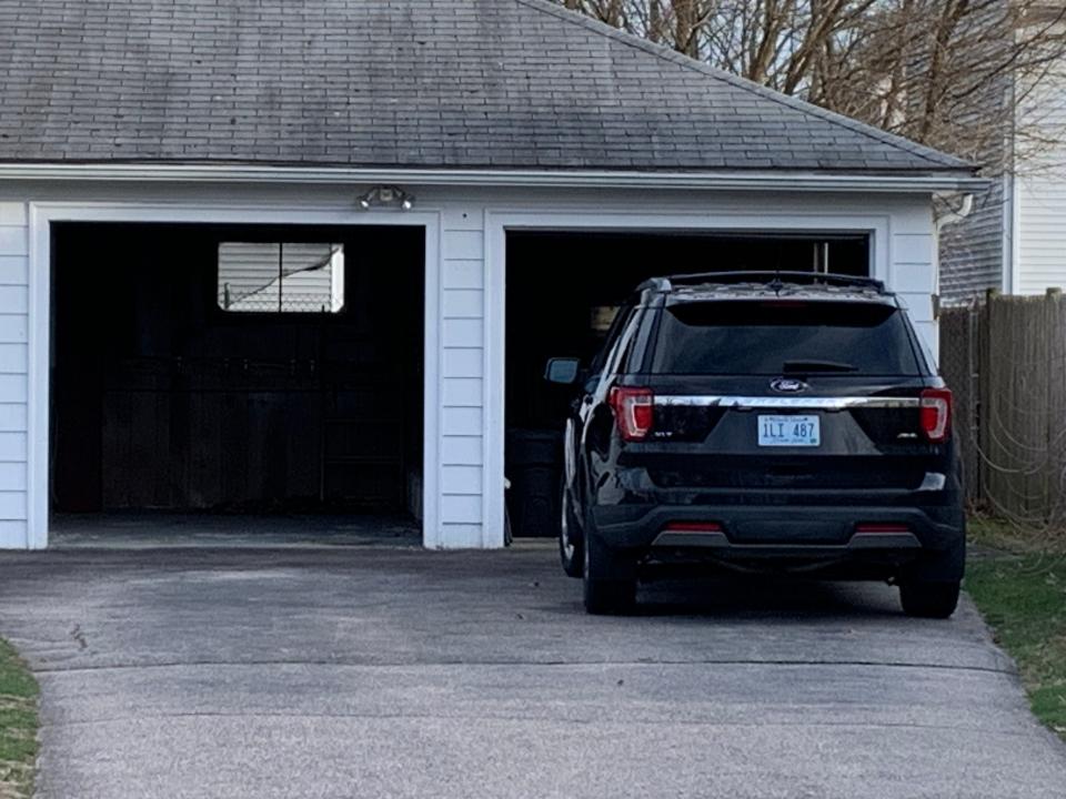 SUV parked in RIPTA CEO Scott Avedisian’s driveway after fender bender in McDonald's parking lot.