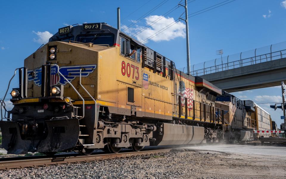 A Union Pacific freight train in Round Rock, Texas - Brandon Bell/Getty Images North America