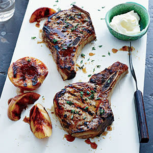 1306 Grilled Pork Chops with Nectarines