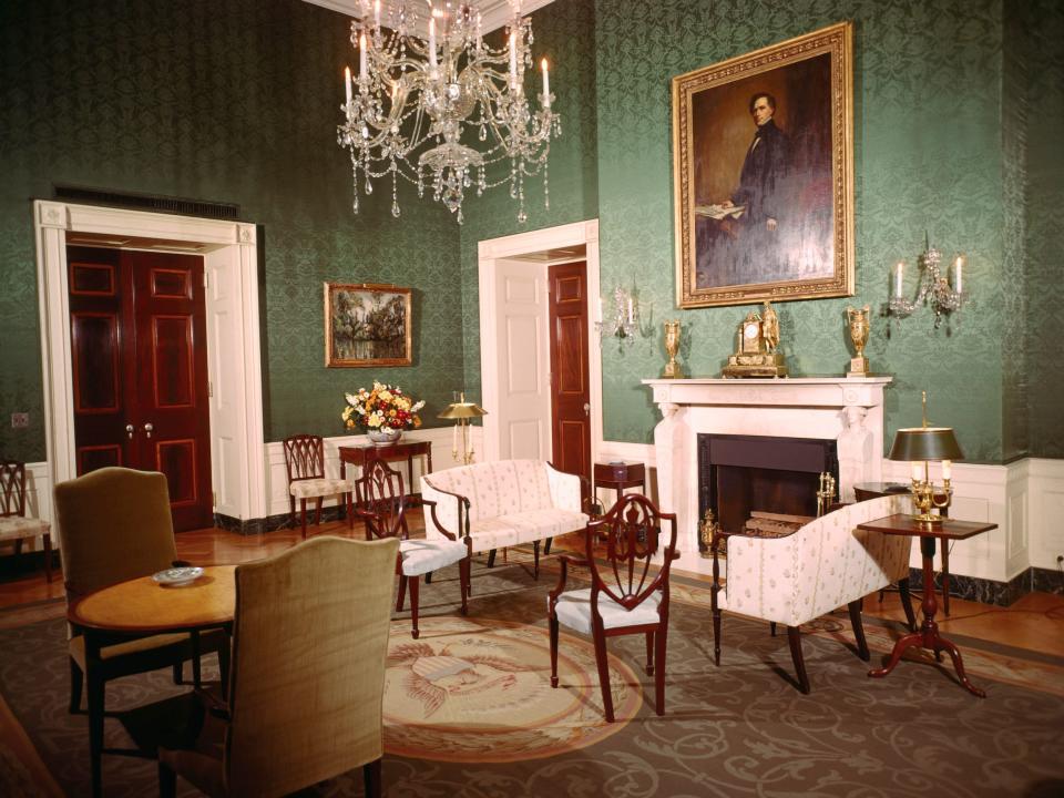 The Green Room in the White House in 1962.