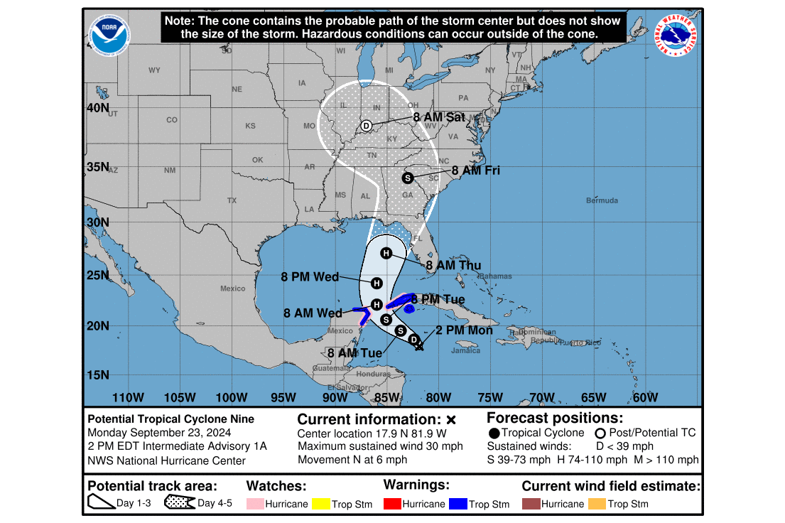 Hurricane tracker Latest paths and forecasts as possible Category 3