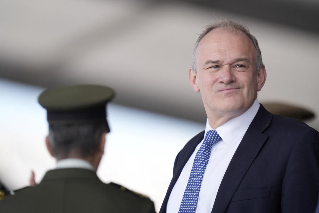 Liberal Democrats leader Sir Ed Davey attends the UK's national commemorative event for the 80th anniversary of D-Day, hosted by the Ministry of Defence on Southsea Common in Portsmouth, Hampshire, Britain June 5, 2024. Andrew Matthews/Pool via REUTERS