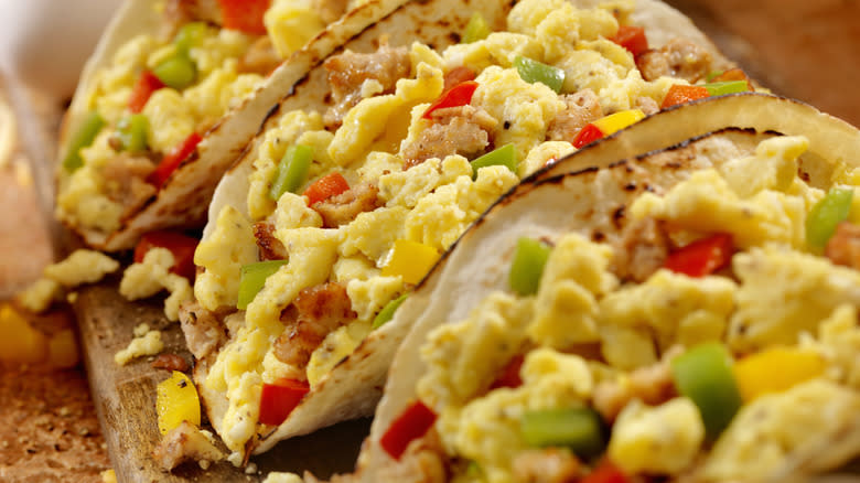 Tacos with eggs