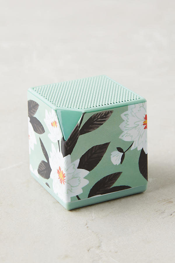 Minted Daisy Cube Speaker, $58, <a href="https://www.anthropologie.com/shop/minted-daisy-cube-speaker?category=gifts-phone-cases-tech&amp;color=102" target="_blank">Anthropologie</a>