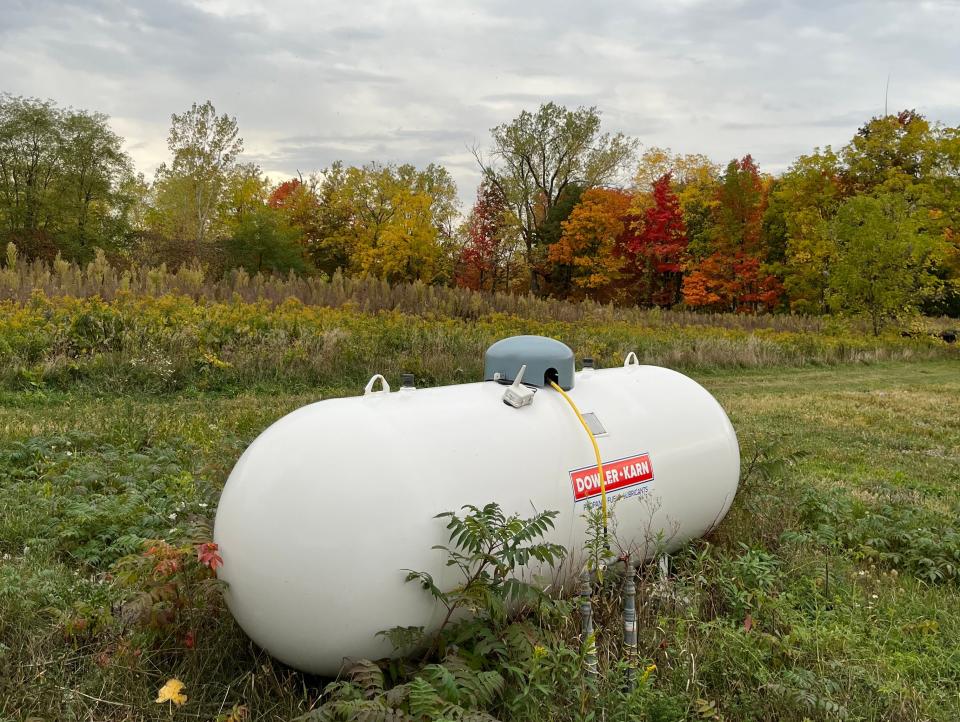 The Bultje family's propane tank in Ontario, Canada.