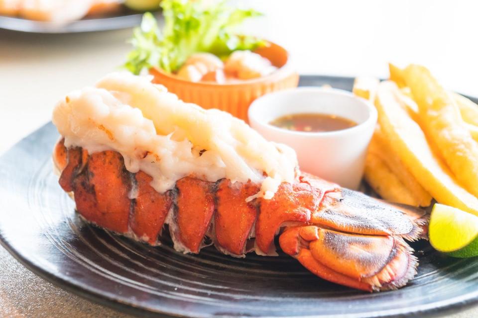 <p>Get the <strong><a href="https://www.delish.com/cooking/a21874383/how-to-cook-lobster-tails/" rel="nofollow noopener" target="_blank" data-ylk="slk:How To Cook Lobster Tails recipe;elm:context_link;itc:0;sec:content-canvas" class="link ">How To Cook Lobster Tails recipe</a></strong>. </p>