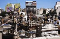 Another view of the famous cemetery La Recoleta in Buenos Aires.